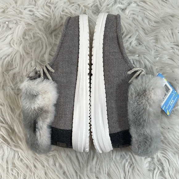 HEY DUDE Sunset Smoke Britt Lace Up Bootie Faux Fur Collar NEW Size Youth K13 - Picture 8 of 14